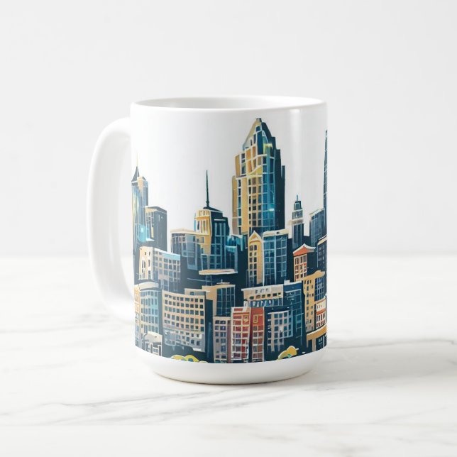 Pittsburgh Cityscape Kaffemugg (Framsida vänster)