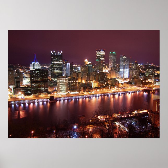 Pittsburgh Cityscape Poster (Framsidan)