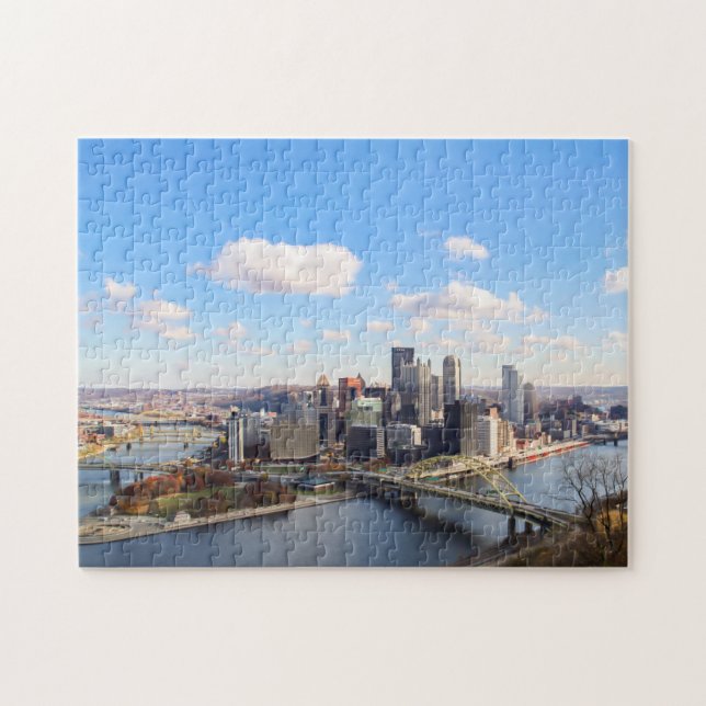 Pittsburgh Cityscape Pussel (Horisontell)