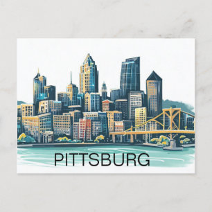 Pittsburgh Cityscape Vykort
