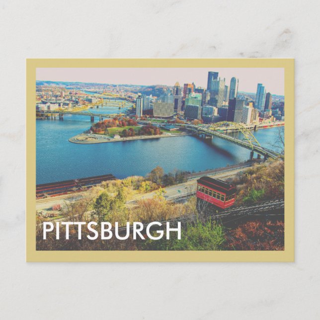 Pittsburgh Cityscape Vykort (Framsida)