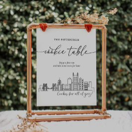 Pittsburgh Cookie Bord Bröllop Sign Poster