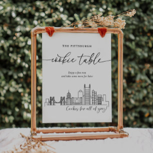 Pittsburgh Cookie Bord Bröllop Sign Poster