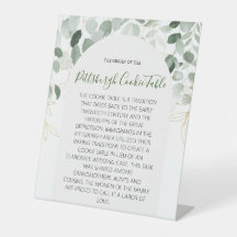 PITTSBURGH COOKIE BORD SIGN BRÖLLOP