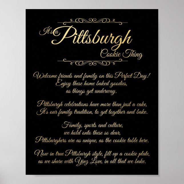 Pittsburgh Cookie Sak Dikt Poster (Framsidan)