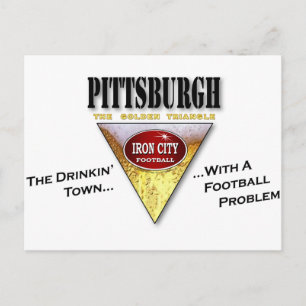 Pittsburgh Drinkin'Town med ett fotbollsproblem Vykort