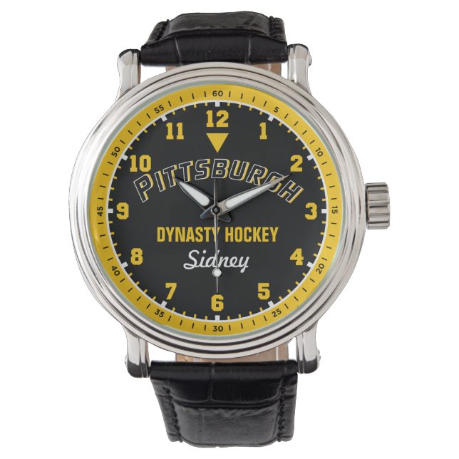Pittsburgh Dynasty Hockey, 12 timmars bevakning Armbandsur (Framsida)