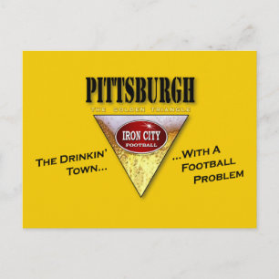 Pittsburgh en dricksstad med ett fotbollsproblem vykort