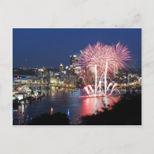 Pittsburgh Fireworks Vykort