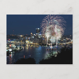 Pittsburgh Fireworks Vykort