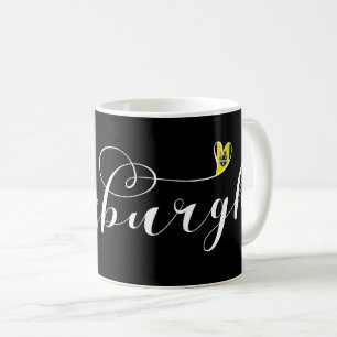 Pittsburgh Flagga Heart Kaffemugg