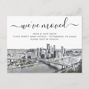 Pittsburgh flyttmeddelande vykort