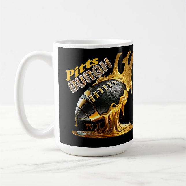 Pittsburgh Football Fläkt - Molten Steel Kaffemugg (Vänster)