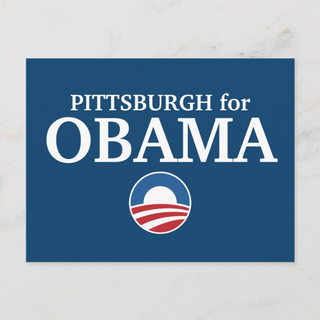 PITTSBURGH för Obama-anpassningsbar din stads pers Vykort (Framsida)