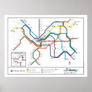 Pittsburgh genomreser kartaaffischen poster