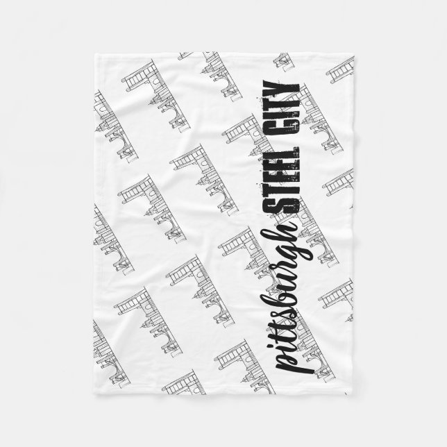 Pittsburgh horisont fleecefilt (Framsidan)