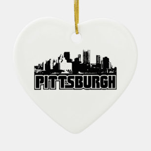 Pittsburgh horisont julgransprydnad keramik