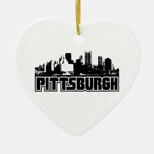Pittsburgh horisont julgransprydnad keramik (Framsidan)