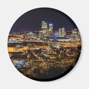 Pittsburgh horisont på natten magnet