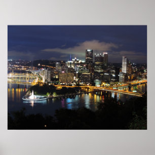 Pittsburgh horisont på skymningaffischen poster