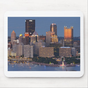 Pittsburgh horisont på skymningen musmatta