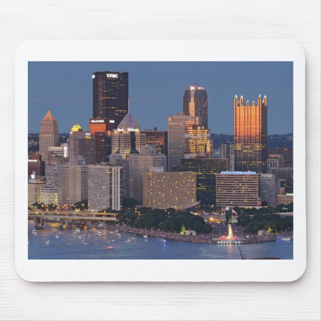 Pittsburgh horisont på skymningen musmatta (Framsidan)
