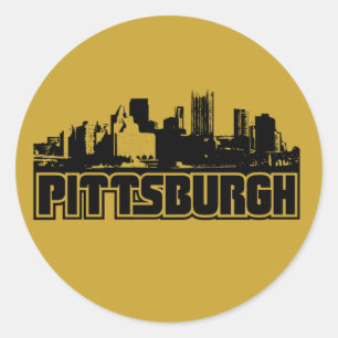 Pittsburgh horisont runt klistermärke