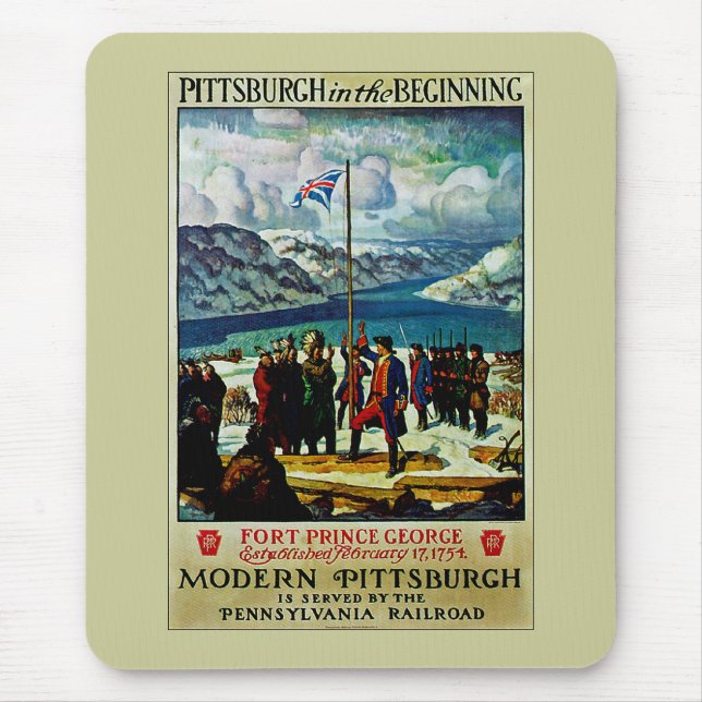 Pittsburgh i början musmatta (Framsidan)
