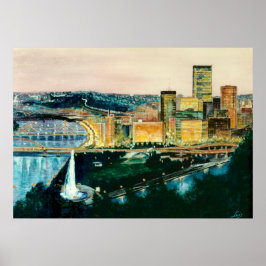 Pittsburgh i Dusk Poster