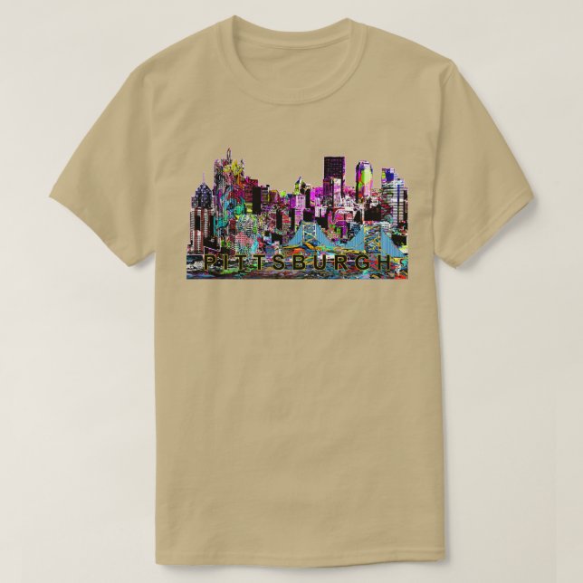 Pittsburgh i graffiti t shirt (Design framsida)