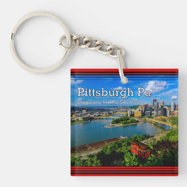 Pittsburgh Keychain - CityView - Duquese Incline (Framsidan)