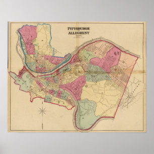 Pittsburgh och Allegheny Poster