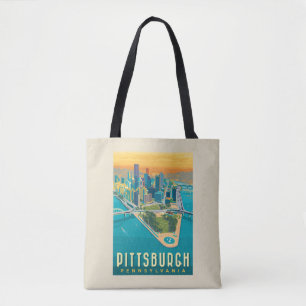 Pittsburgh, PA Fågelns Öga View Tygkasse