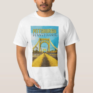 Pittsburgh, PA Gult Bridge Vintage resor T-Shir T Shirt