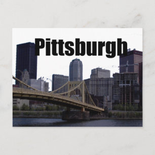 Pittsburgh PA Skyline med Pittsburgh i Himlar Vykort