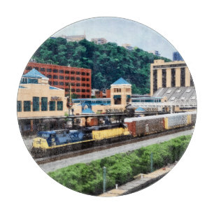 Pittsburgh PA - Tåg på Station-torget
