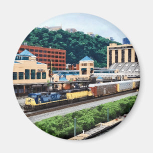 Pittsburgh PA - Tåg som går förbi stationen, Magnet