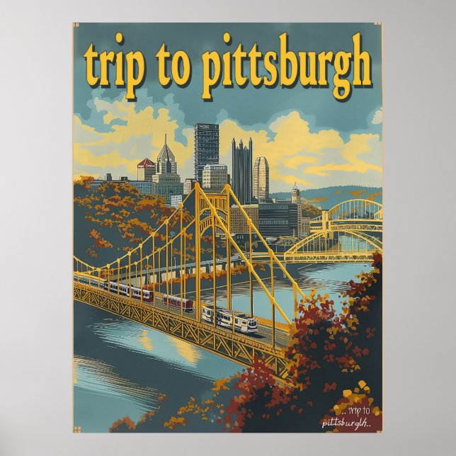 Pittsburgh, PA-Vintage Poster (Framsidan)