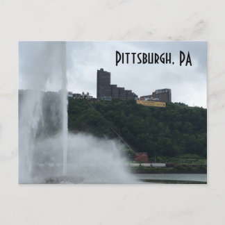 Pittsburgh, PA-vykort för Fontän Vykort