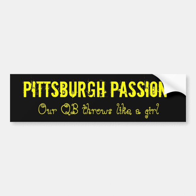Pittsburgh passionbildekal bildekal (Framsidan)