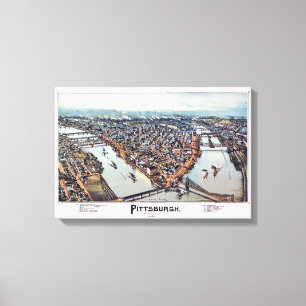 Pittsburgh Pennsylvania 1902 Canvastryck