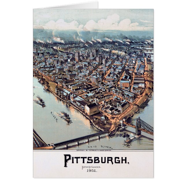 Pittsburgh Pennsylvania 1902 Hälsningskort (Framsidan)