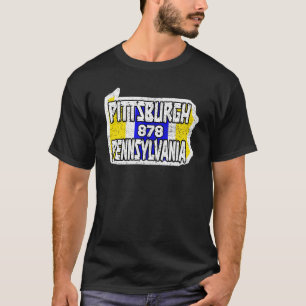 Pittsburgh Pennsylvania 878 Pride i hemstaten T Shirt