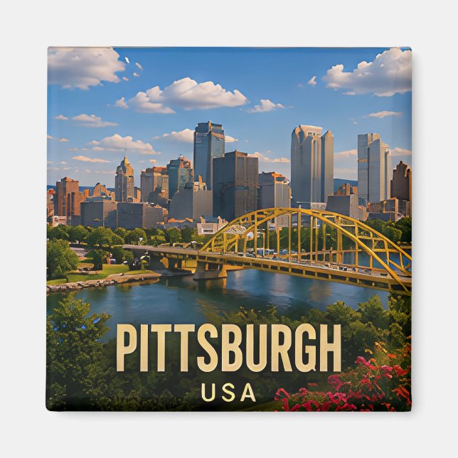 Pittsburgh Pennsylvania Bro-resa present Magnet (Framsidan)