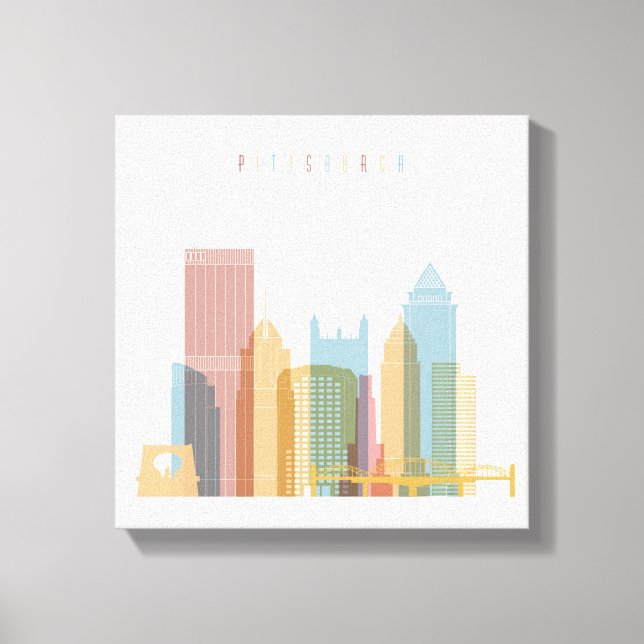 Pittsburgh, Pennsylvania | City Skyline Canvastryck (Framsida)