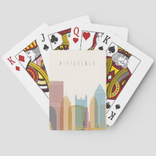 Pittsburgh, Pennsylvania City Skyline Spel Kort