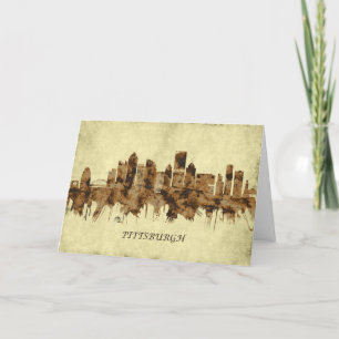 Pittsburgh Pennsylvania Cityscape Helgkort