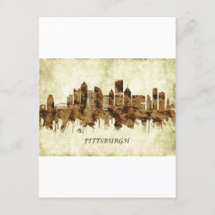 Pittsburgh Pennsylvania Cityscape Inbjudan Vykort