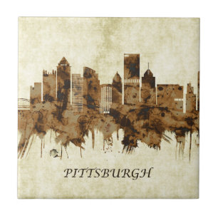 Pittsburgh Pennsylvania Cityscape Kakelplatta