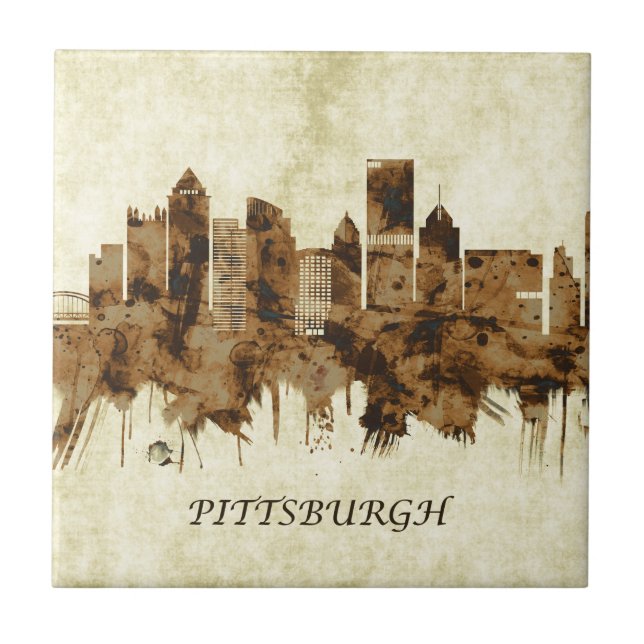 Pittsburgh Pennsylvania Cityscape Kakelplatta (Framsidan)